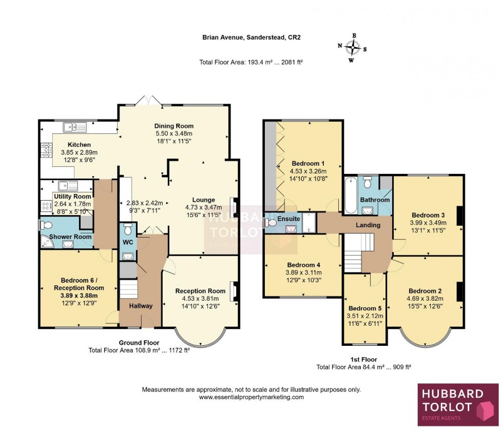 Floorplan for Brian Avenue, Sanderstead