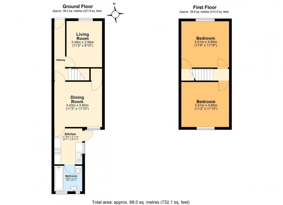 Floorplan for Crunden Road, South Croydon