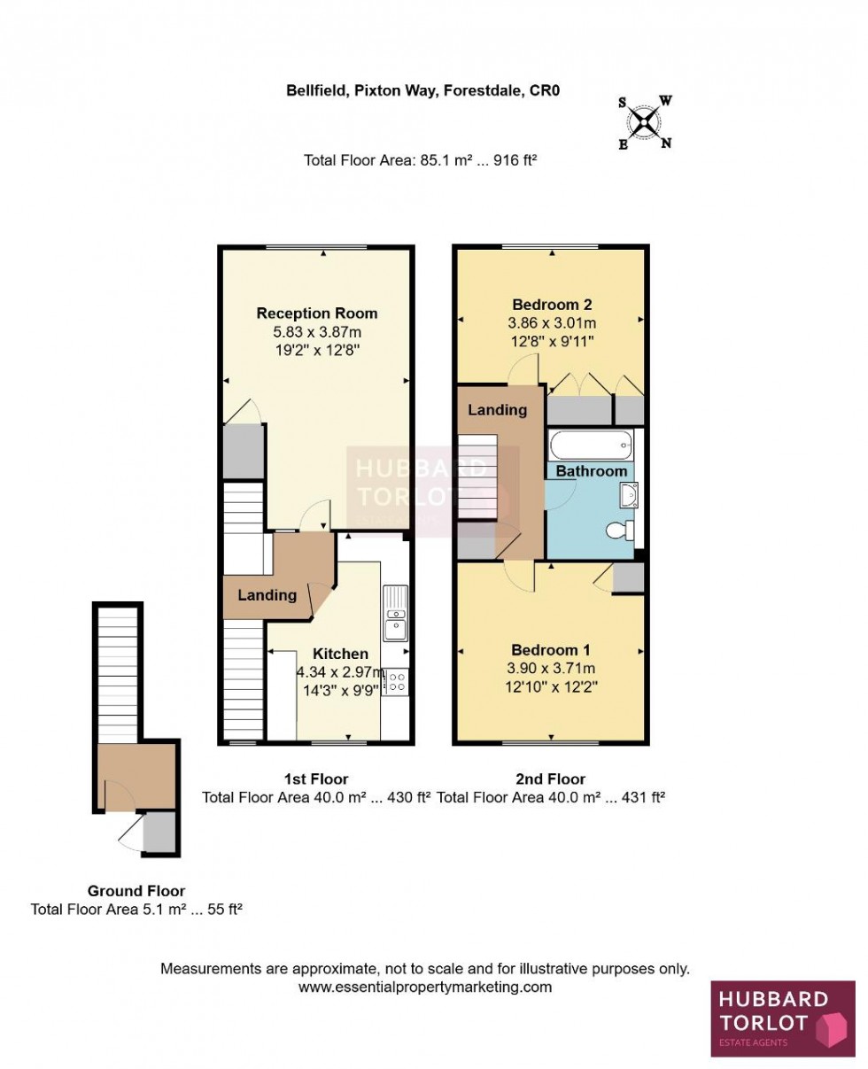 Floorplan for Pixton Way, Croydon