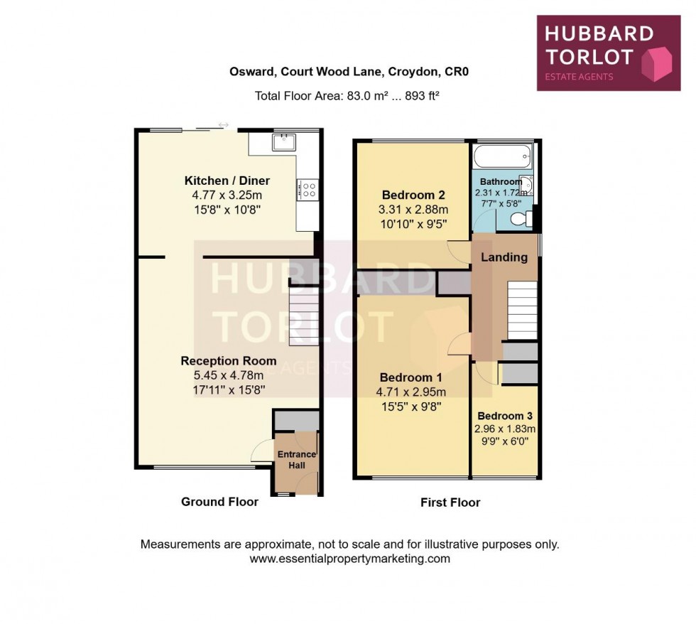 Floorplan for Courtwood Lane, Selsdon