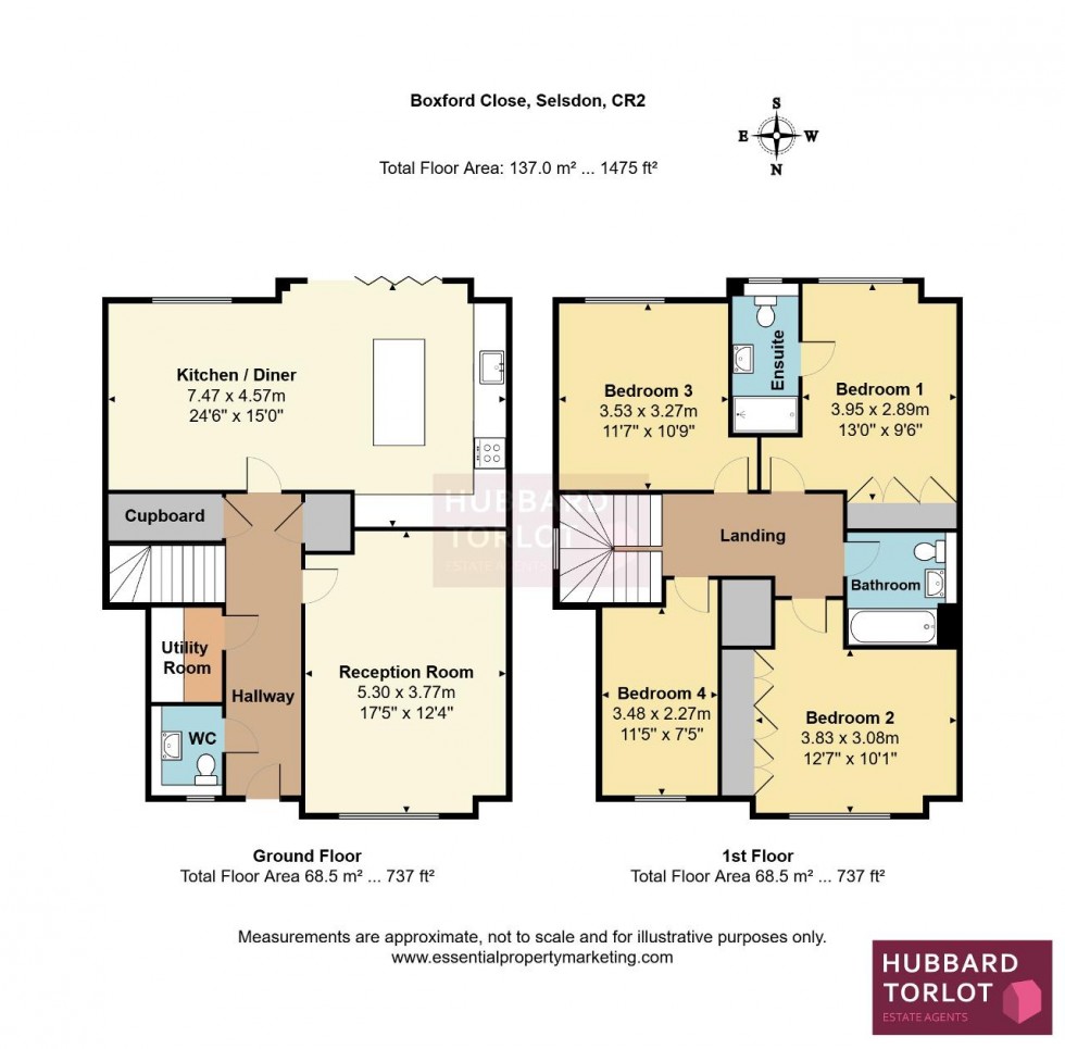 Floorplan for Boxford Close, South Croydon