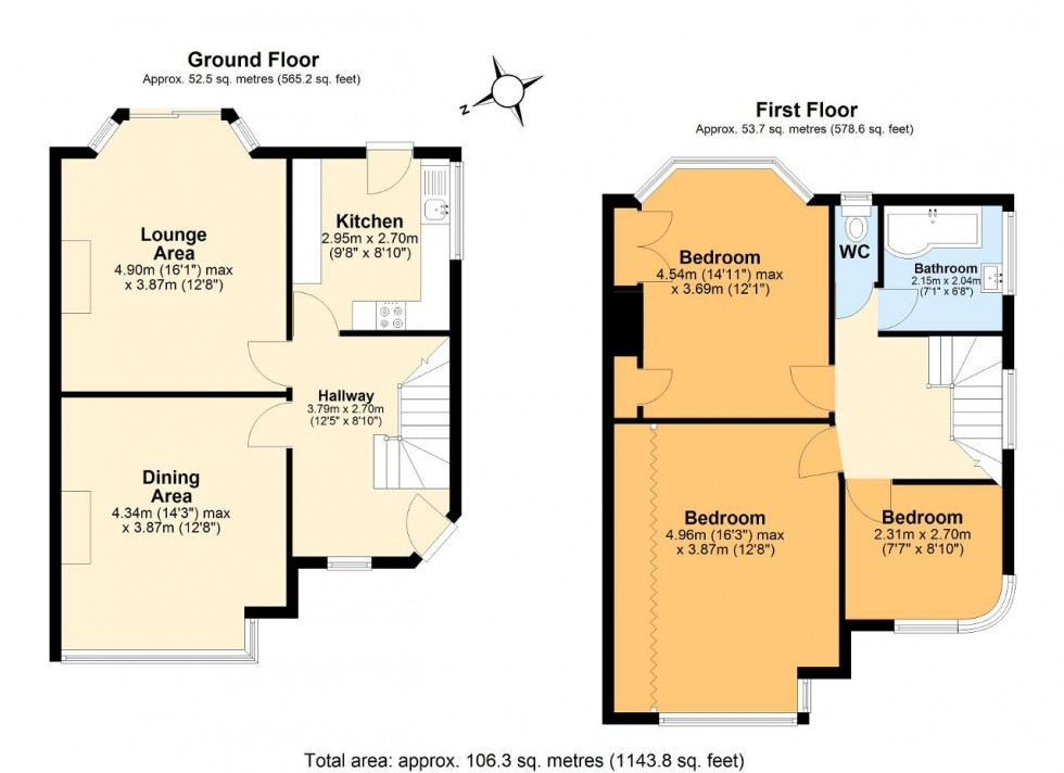 Floorplan for Derwent Drive, Purley