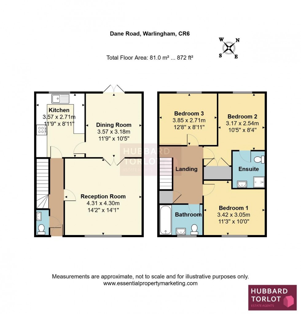 Floorplan for Dane Road, Warlingham