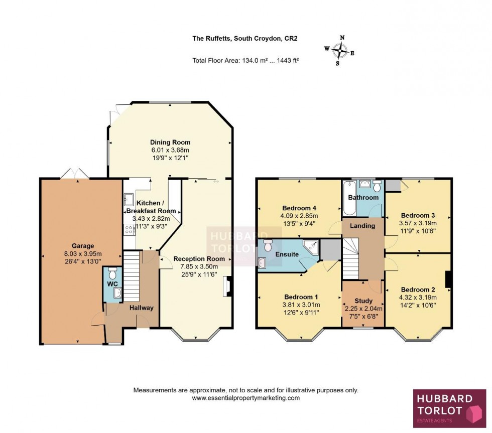 Floorplan for The Ruffetts, South Croydon