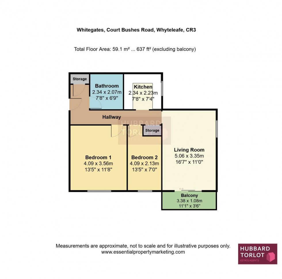 Floorplan for Court Bushes Road, Whyteleafe