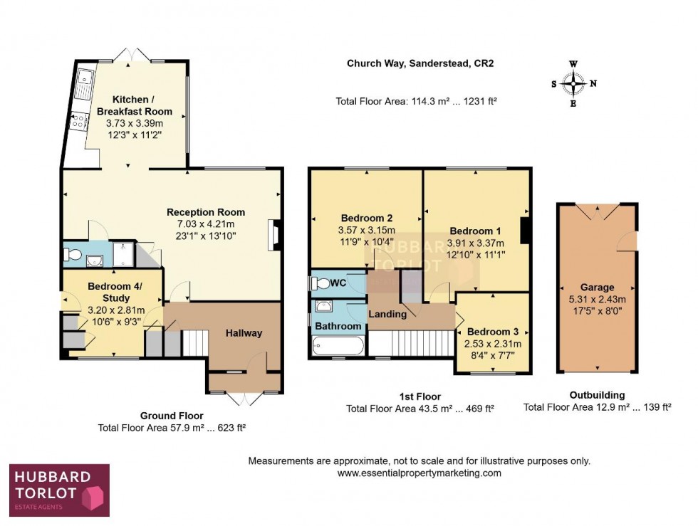 Floorplan for Church Way, Sanderstead
