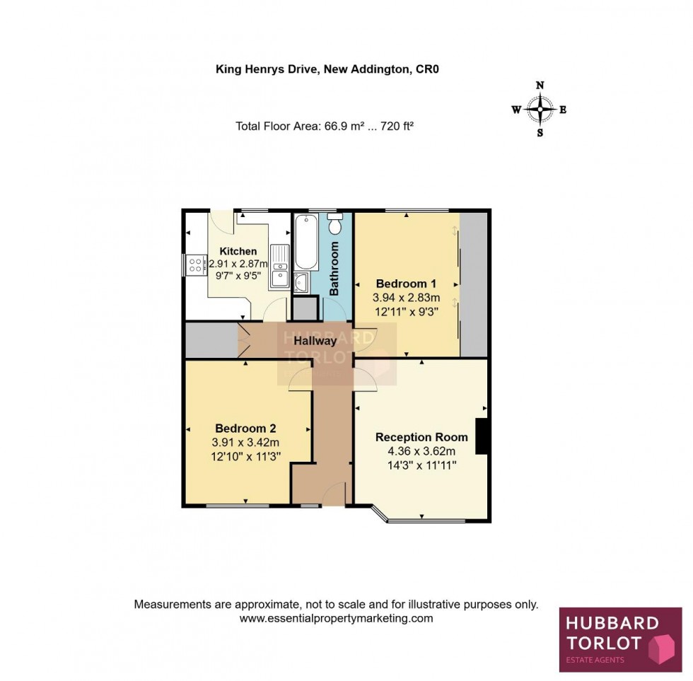 Floorplan for King Henrys Drive, Croydon