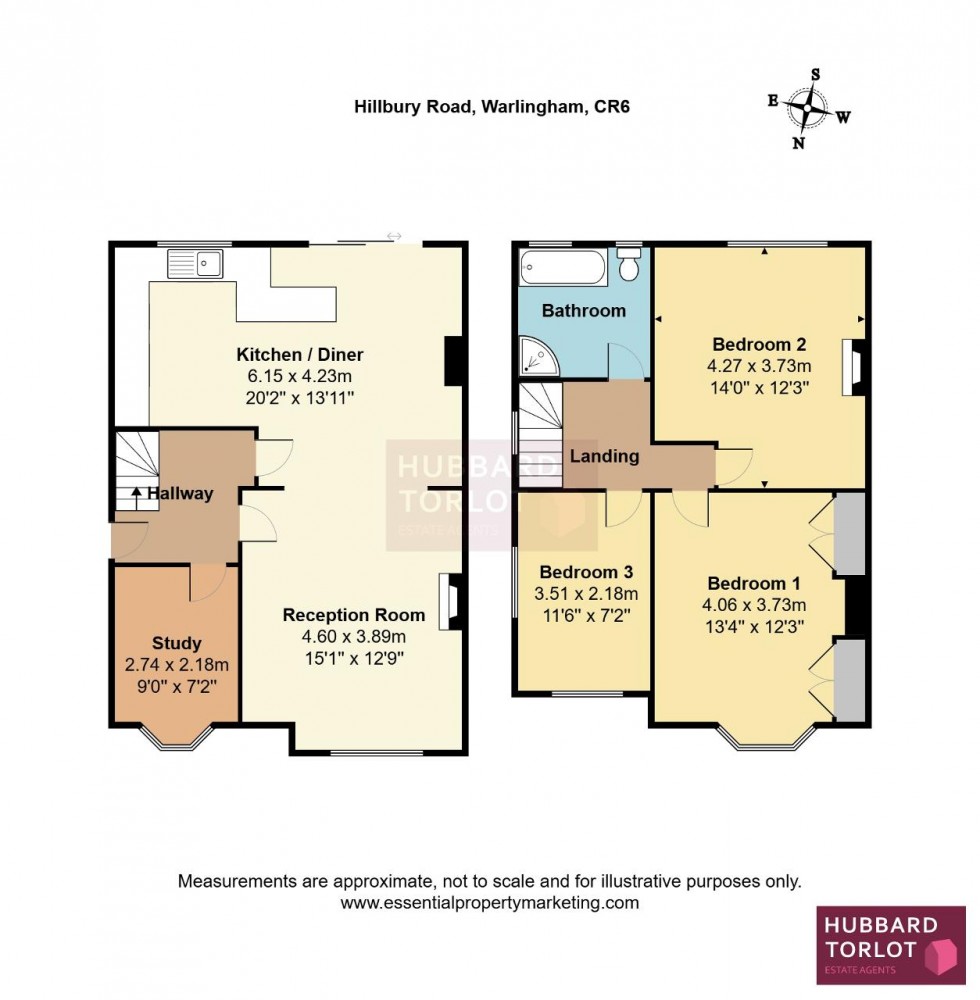 Floorplan for Hillbury Road, Warlingham