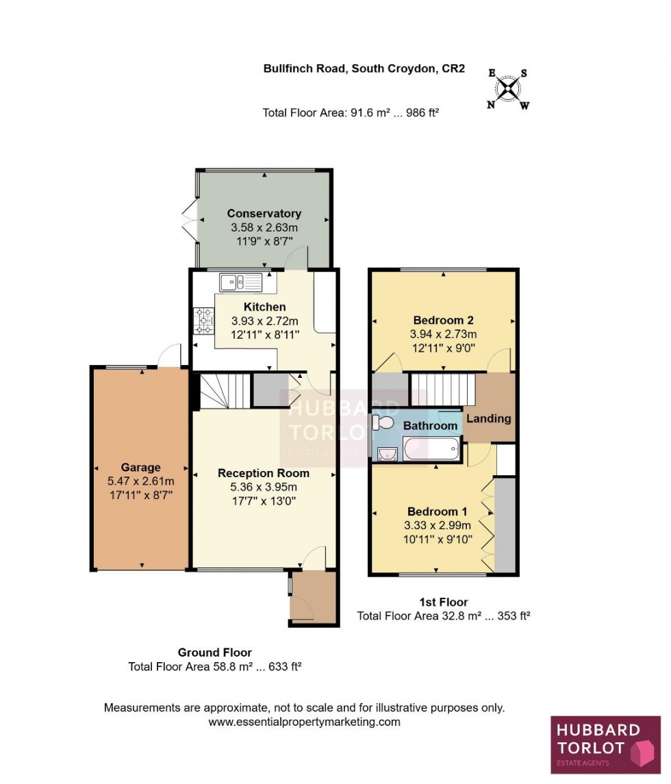 Floorplan for Bullfinch Road, Selsdon